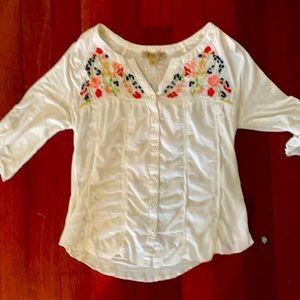 Embroidered fitted tunic